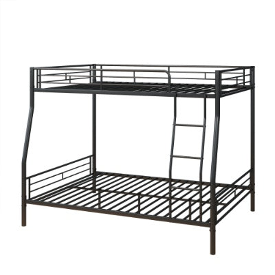 Heavy Duty Metal Bunk Bed Full Over Queen Bunk Bed Frame For Adults, Noise Free
