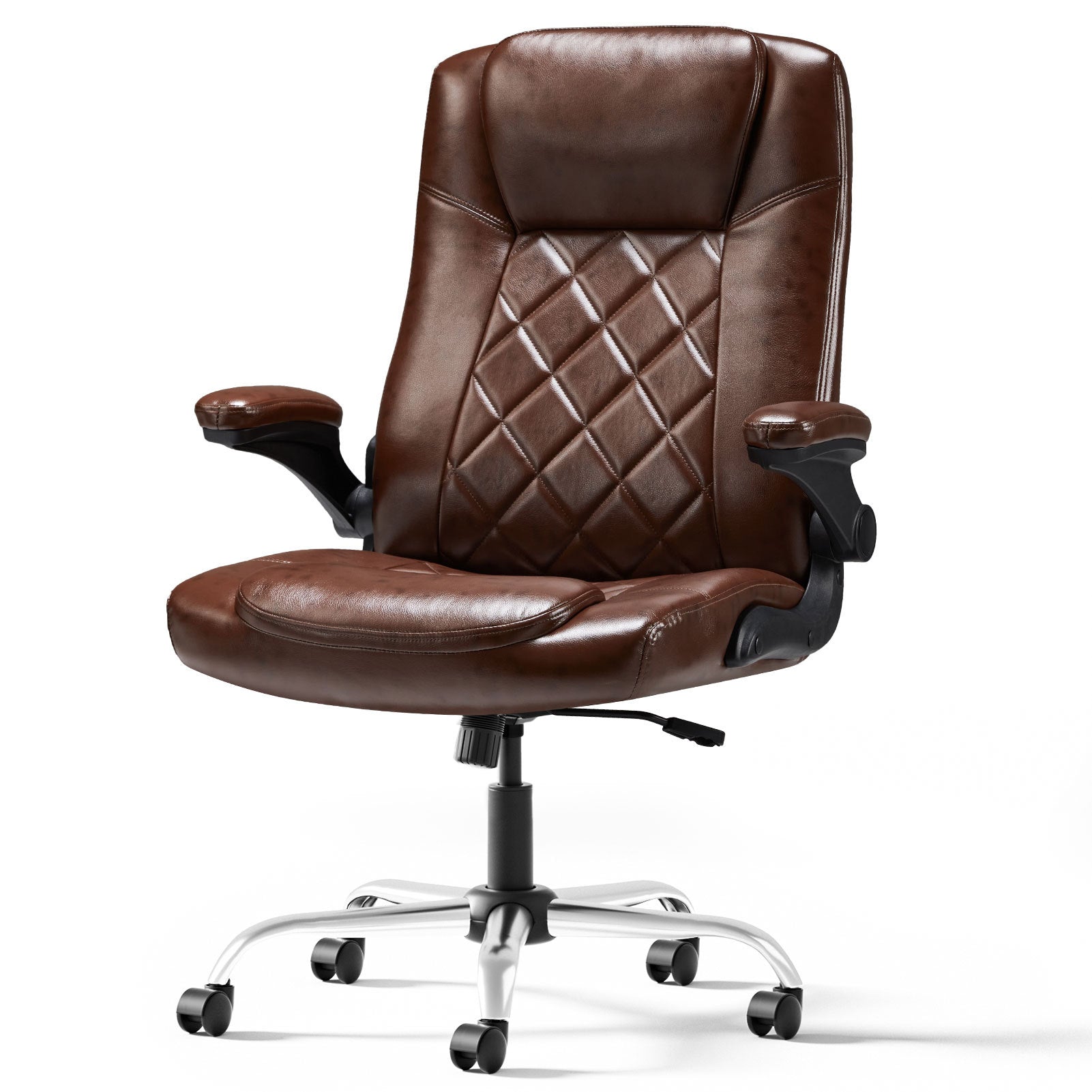 Leather Executive Office Chair Arm Rocking - View 12