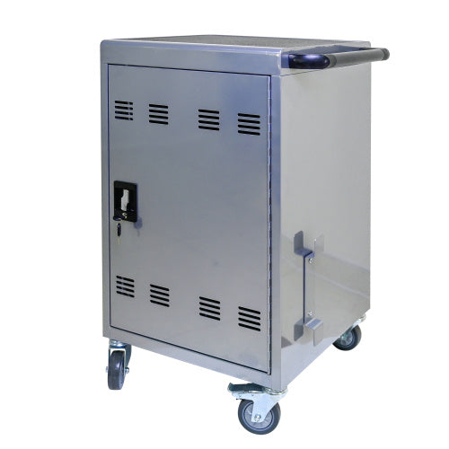 Mobile Charging Cart And Cabinet For Tablets Laptops 35-Device B30PLUS - Silver