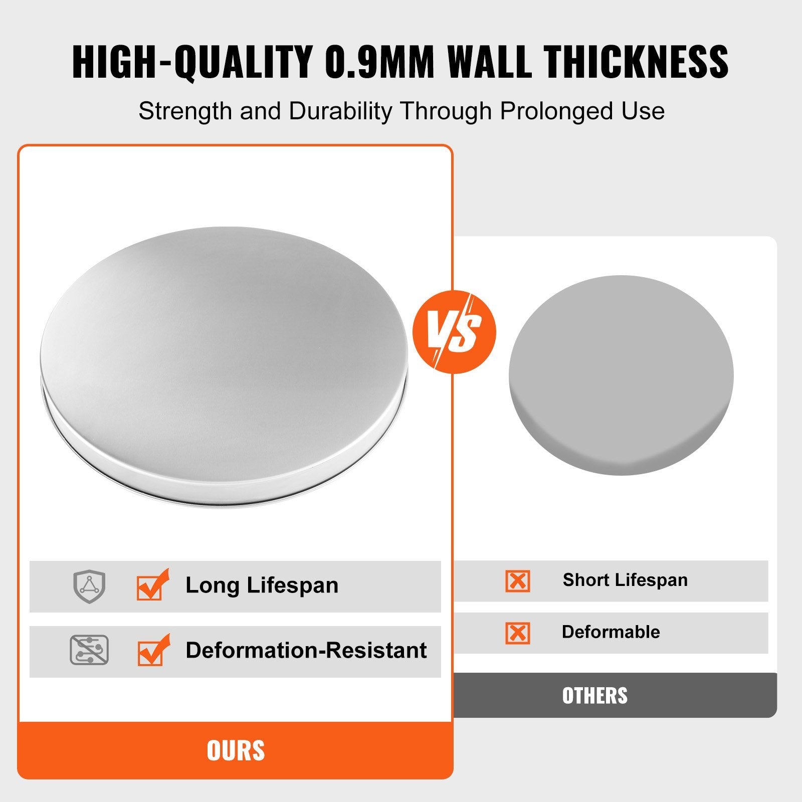 VEVOR 20" Stainless Steel Fire Pit Cover with Spark Screen – 20 Inch Portable Firepit Lid