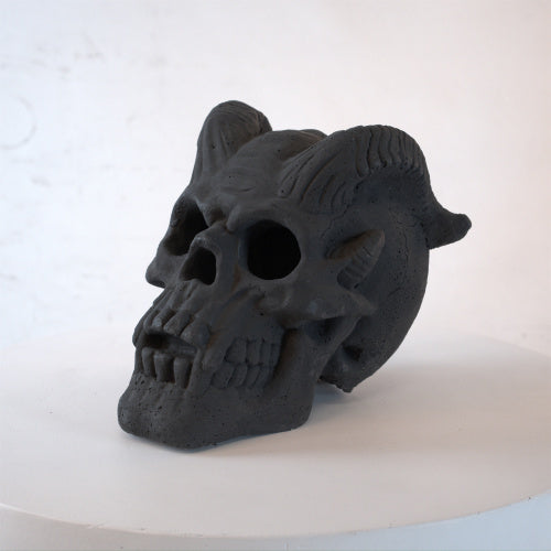 CYDD Refractory Fireproof Skull Gas Log — Firepit, Fireplace & Halloween Decor