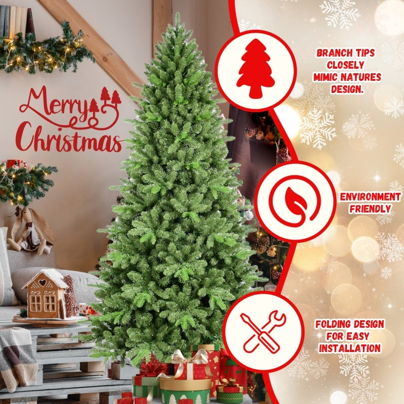 6ft PE/PVC Hybrid Christmas Tree - 1168 Lifelike Tips