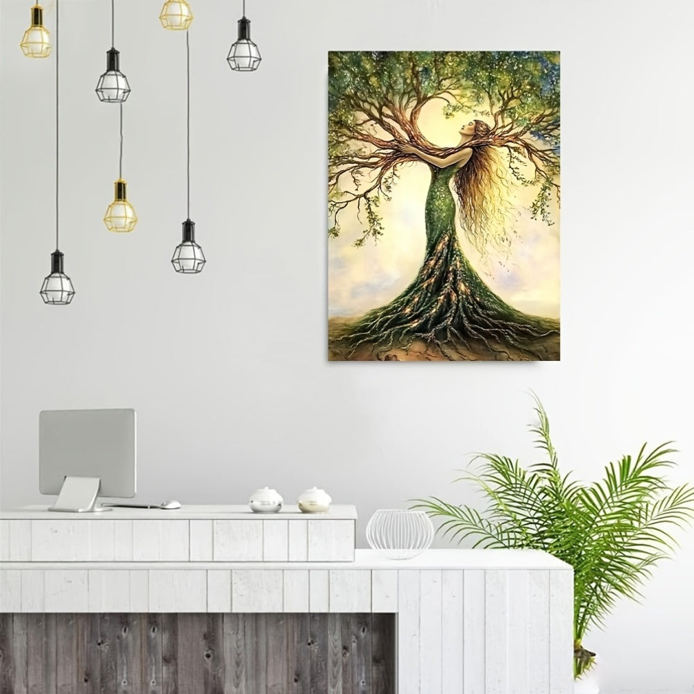 Tree of Life Wooden Framed Canvas Wall Art