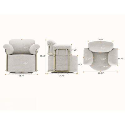 360 Degree Barrel Swivel Accent Sofa Chair Cydd - View 4
