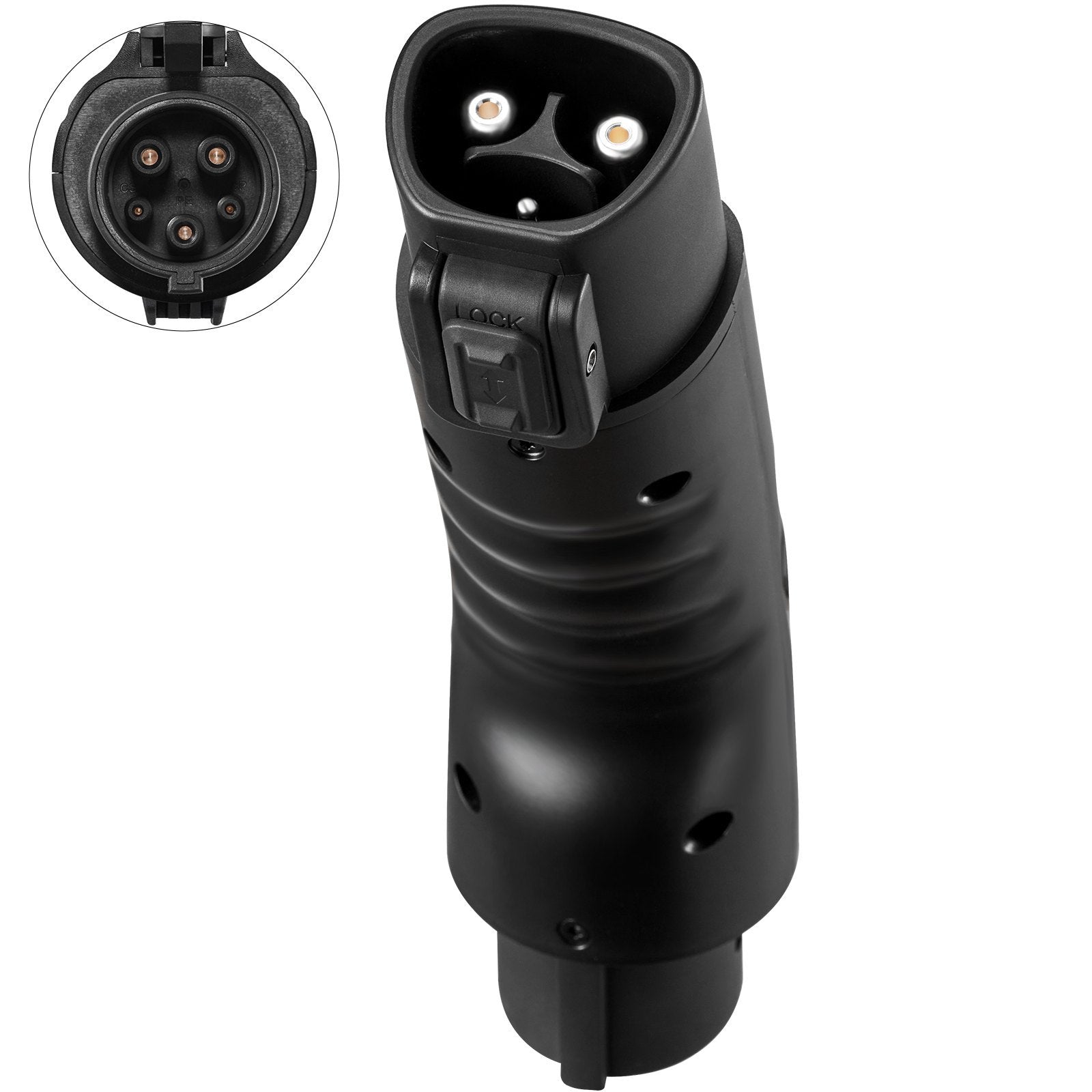 Tesla to J1772 Charging Adapter 48A 240V – for Tesla Wall Connector, Destination & Mobile, Anti-Drop Lock, IP65 Case
