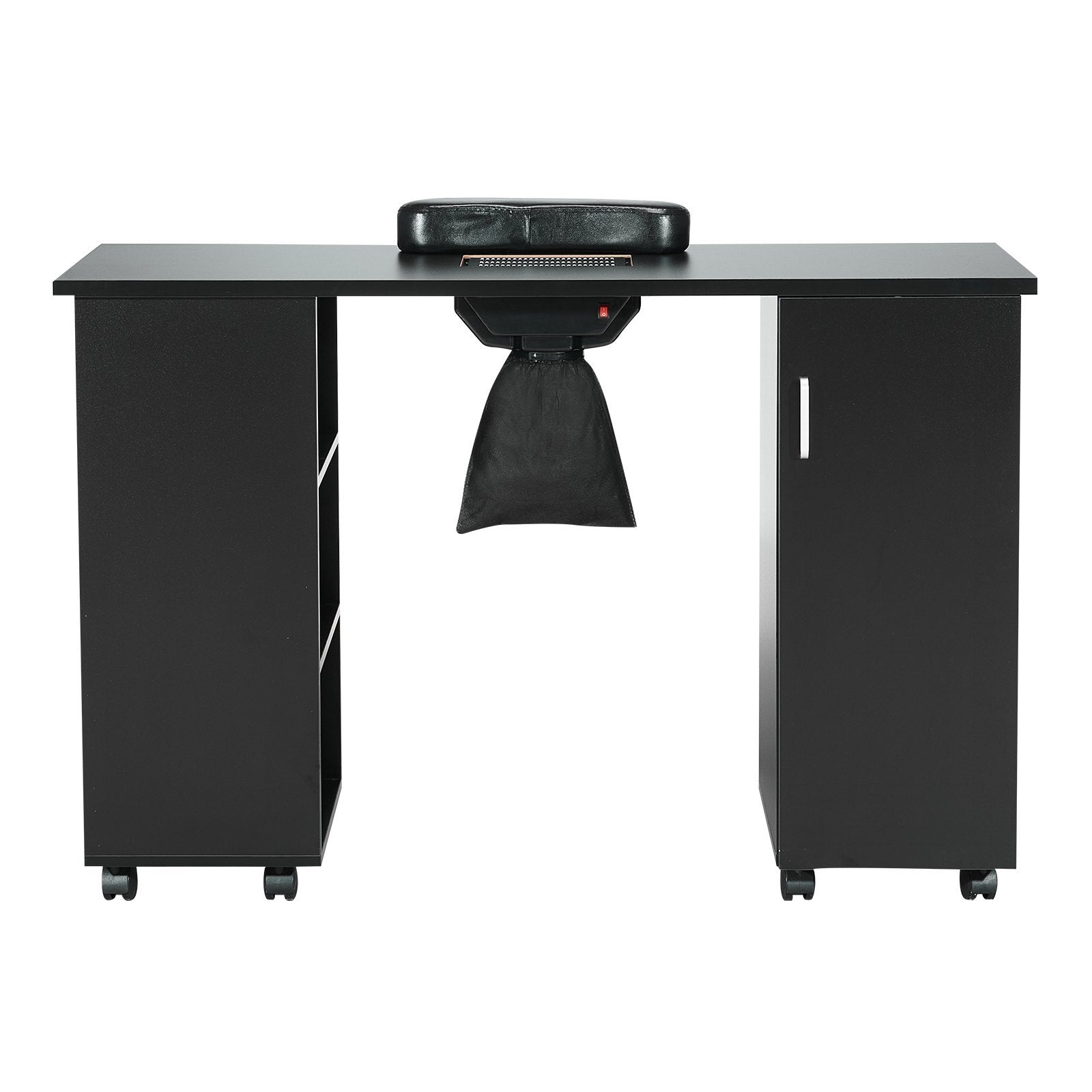 VEVOR Manicure Table with Built-In Electric Dust Collector, MT-245 — Black
