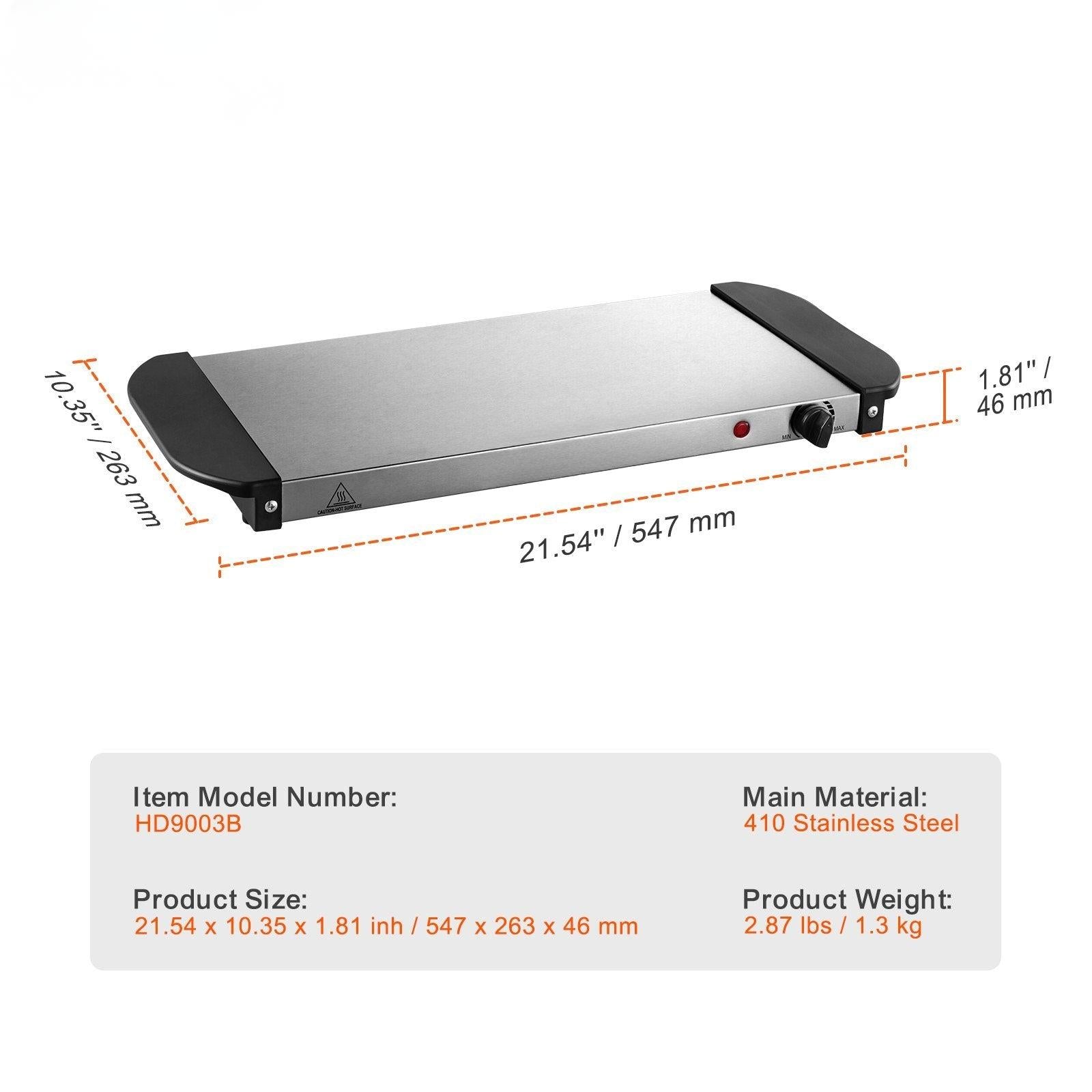 Coocosh Griddle Plate Premium Cooking Surface 410 Stainless Steel 21.54" x 10.35" x 1.81" Compact and Durable Design for Even Heating and Easy Cleanup.