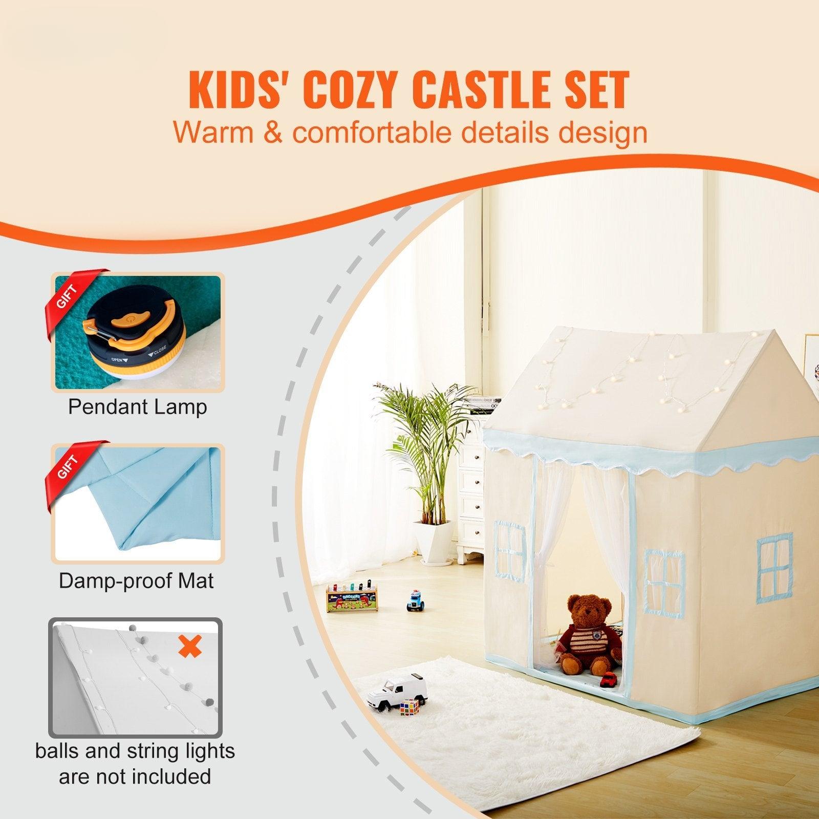 Coocosh children's beige play tent, crafted from peach skin fabric, designed for versatility and ease of use, ideal for endless fun indoors or outdoors.