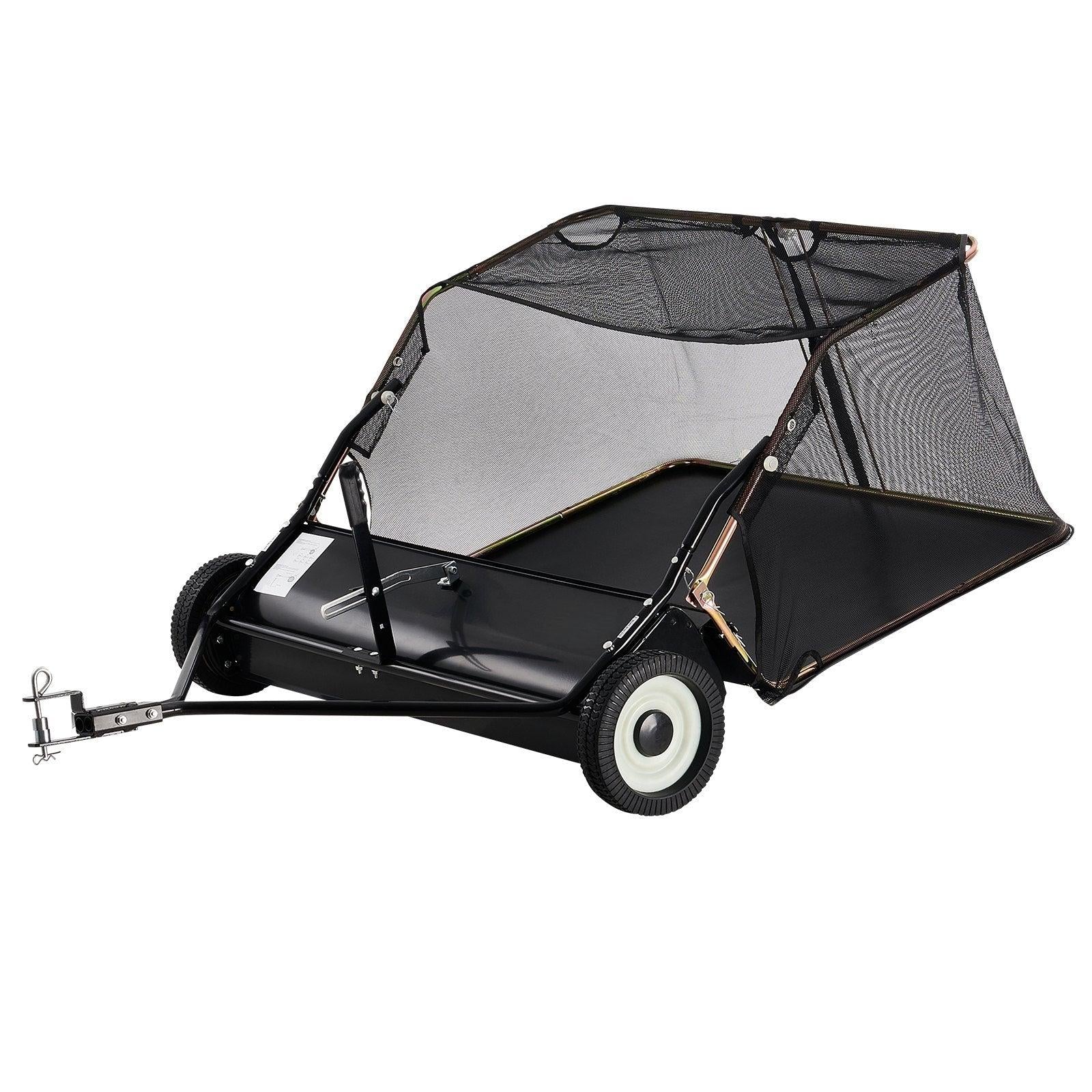 Coocosh Garden Tiller with Durable PE Netting, sleek black and metallic frame, designed for efficiency and ease of use, dimensions suitable for compact spaces, side perspective showcasing its sturdy wheels and structure.