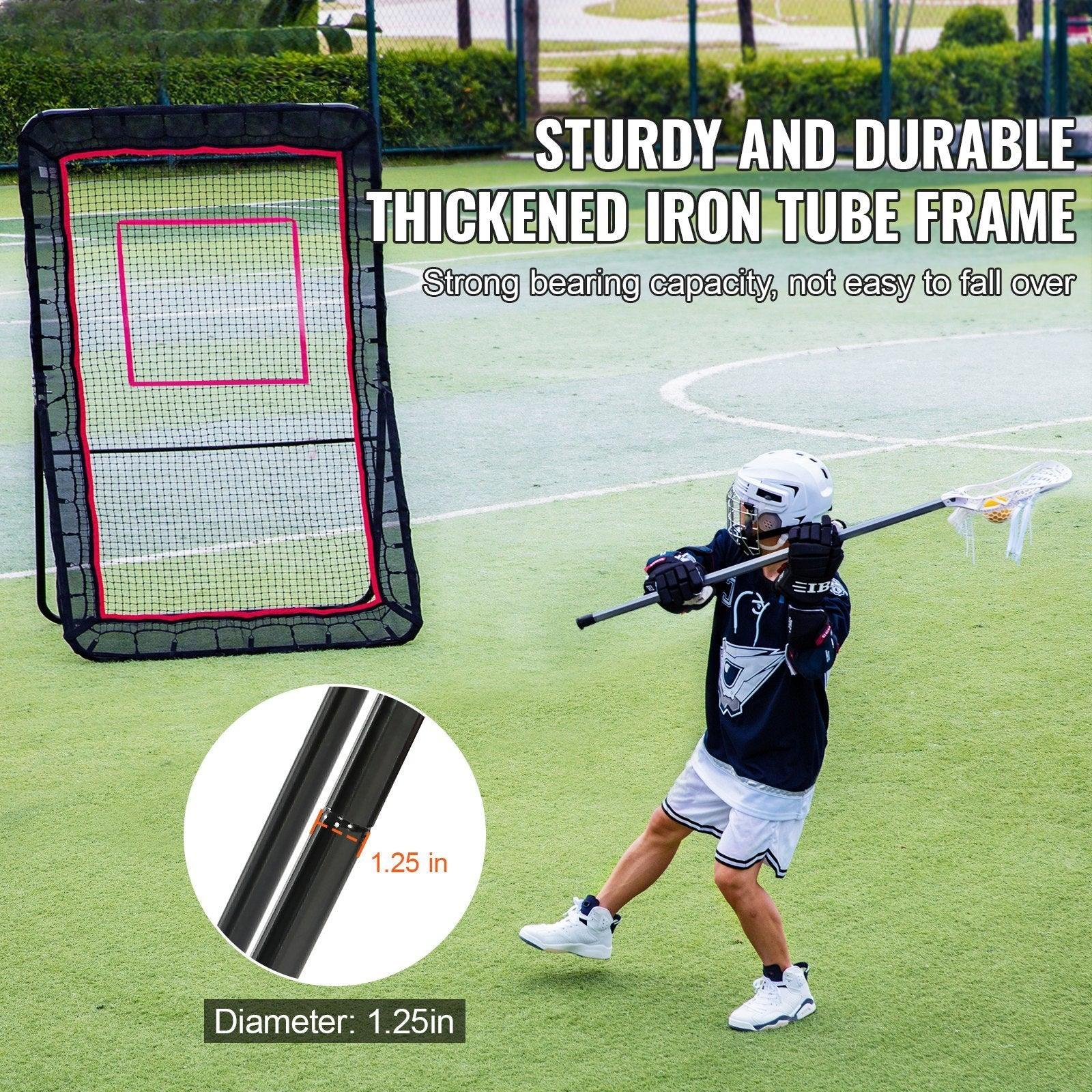 Coocosh backyard rebounder, designed with a sturdy steel frame and 5x7 ft net, ideal for multiple sports training activities.