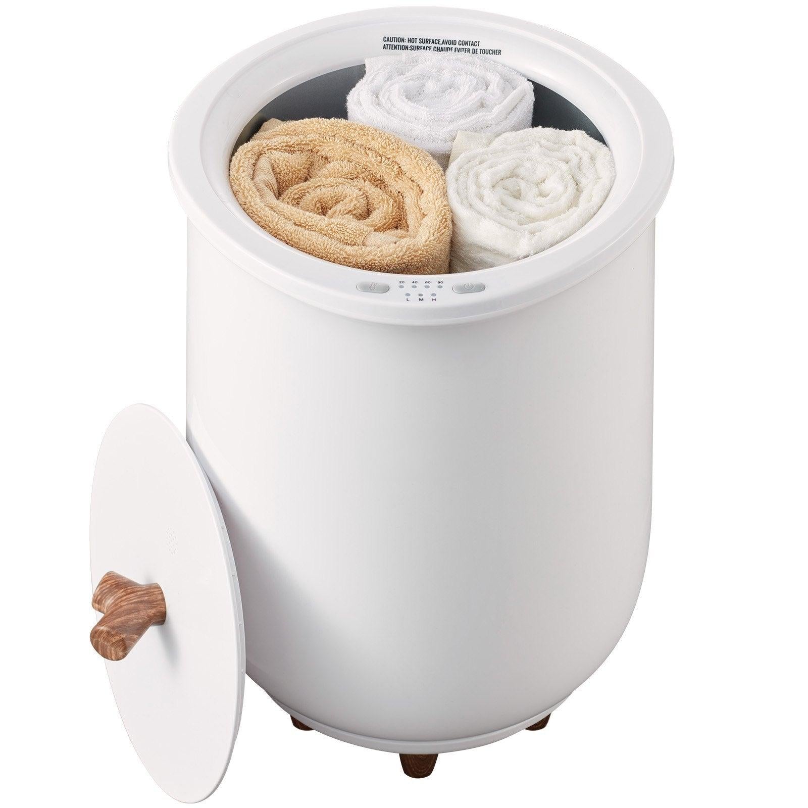 Coocosh presents a 20L towel warmer bucket, designed with an auto shut-off feature and a sleek white finish, perfect for adding comfort during your self-care routine at home.