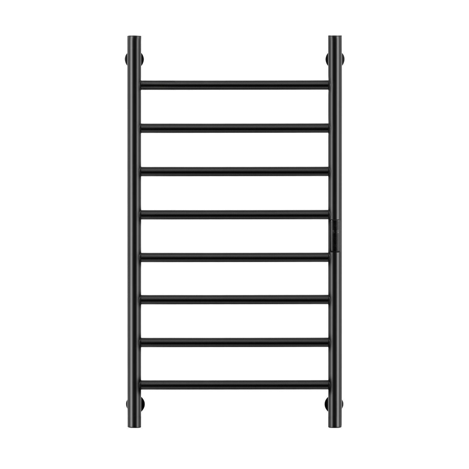 Vevor 8 Bars Heated Towel Rack Black - View 2