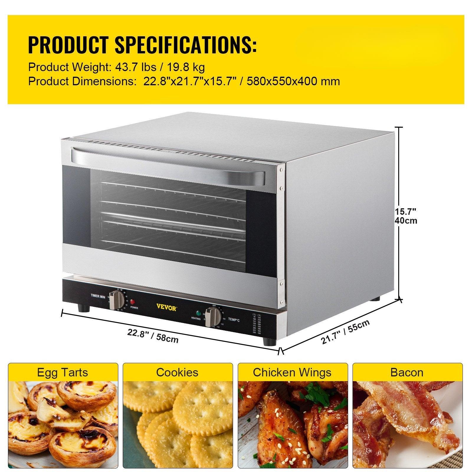 Vevor Half Size Convection Countertop Oven 1600w - View 2