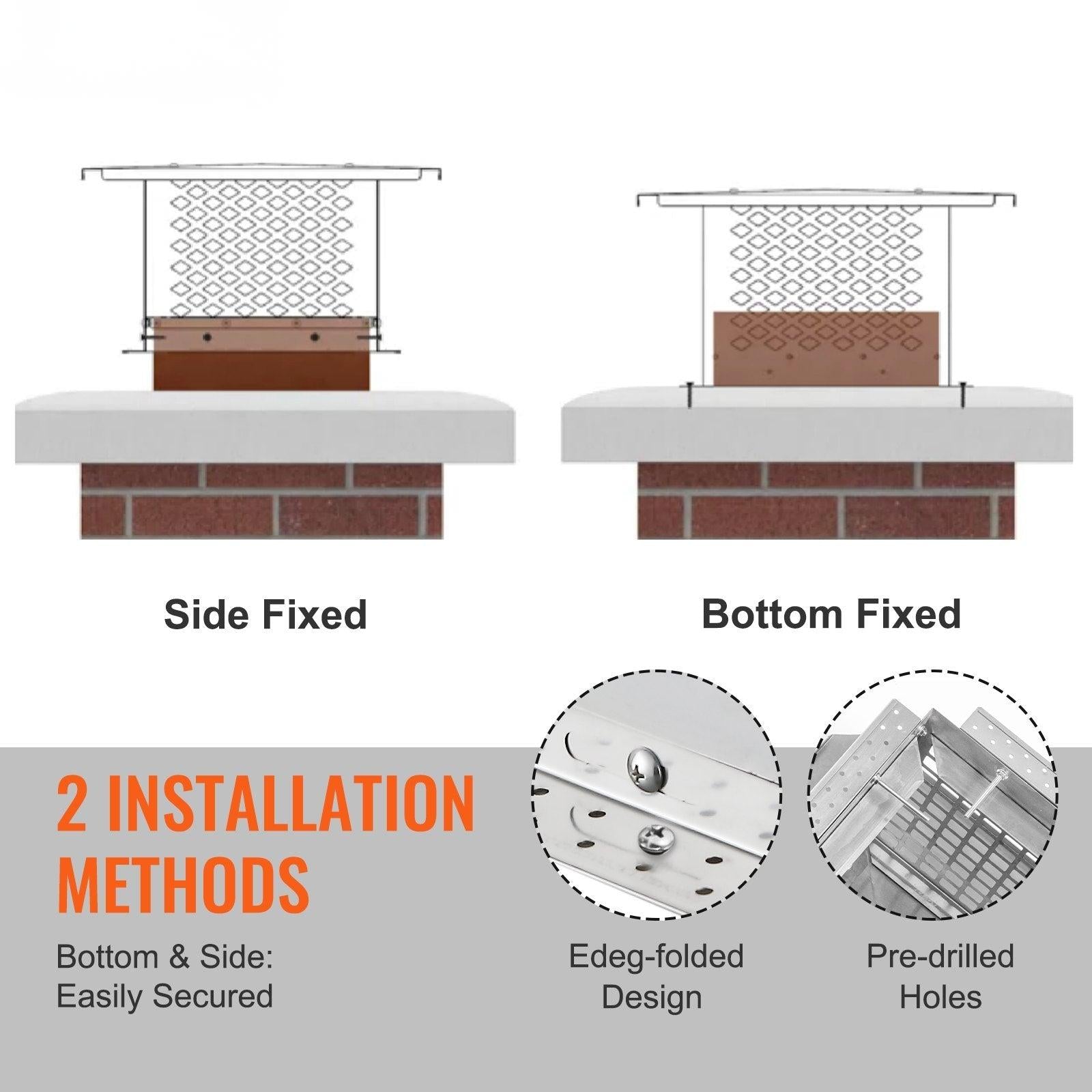 Coocosh Chimney Cap in silver finish, built from 304 stainless steel for reliability, ensures exceptional flue cover performance for all outdoor chimney needs.