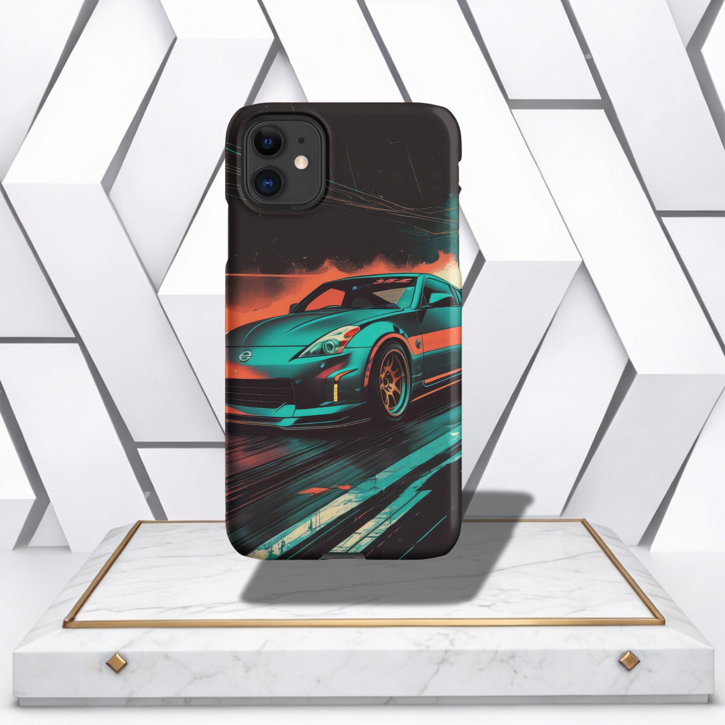 Coocosh iPhone case made from premium materials featuring an impressive teal color. Designed for stylish protection while engaging in everyday activities.