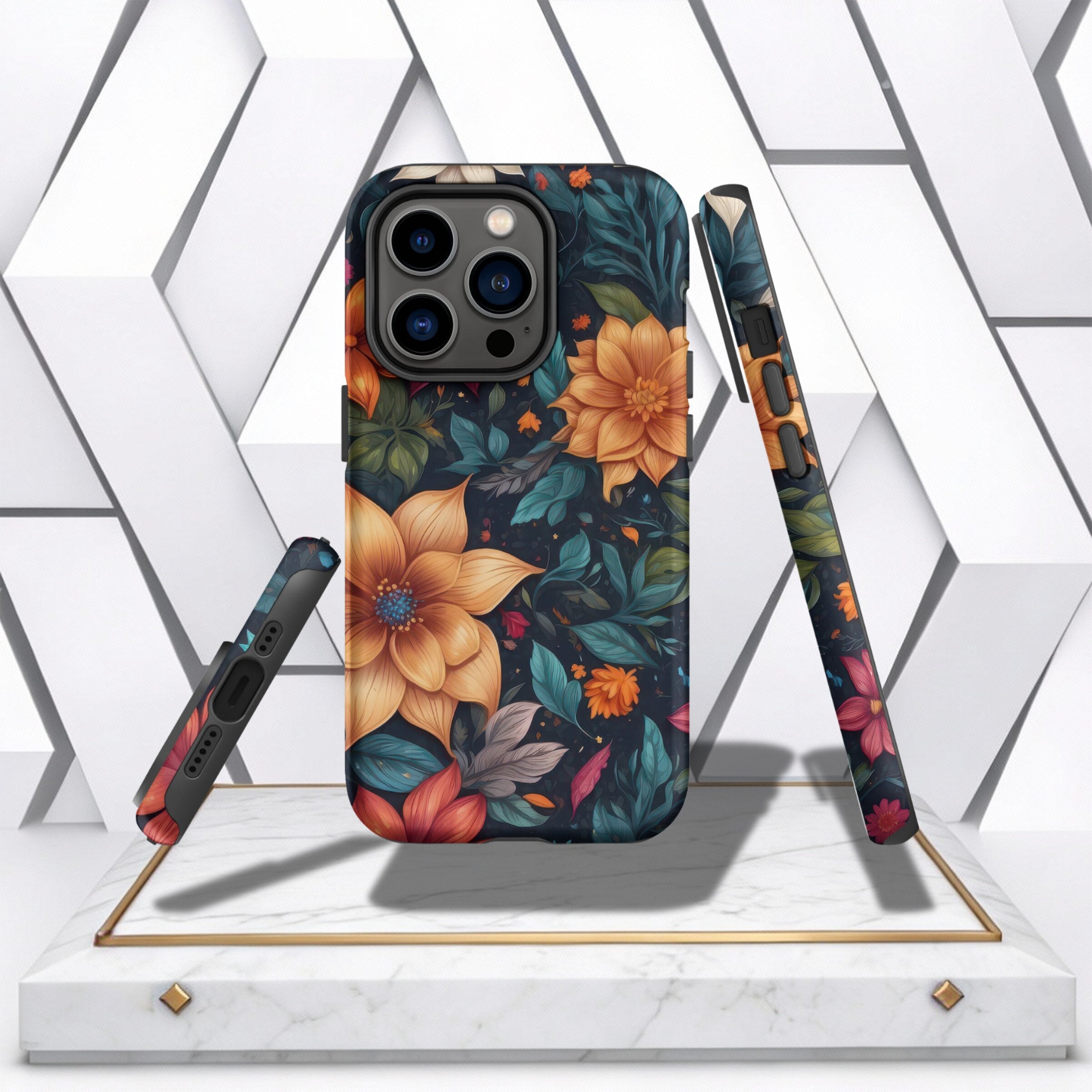 Floral Printed Tough Case for iPhone®
