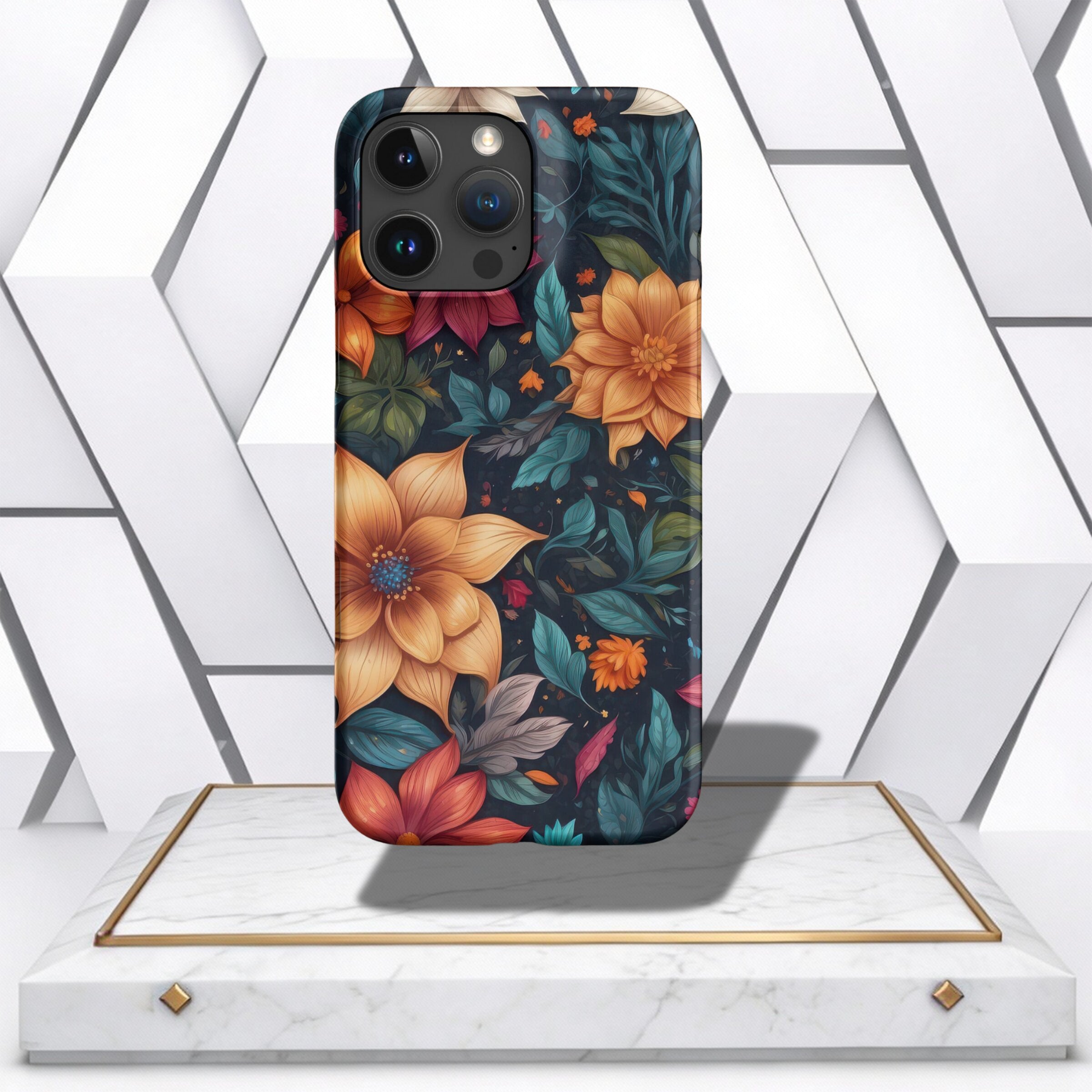 Coocosh iPhone case featuring a beautiful floral design made from protective polycarbonate material, enhancing your device's look while providing reliable security.