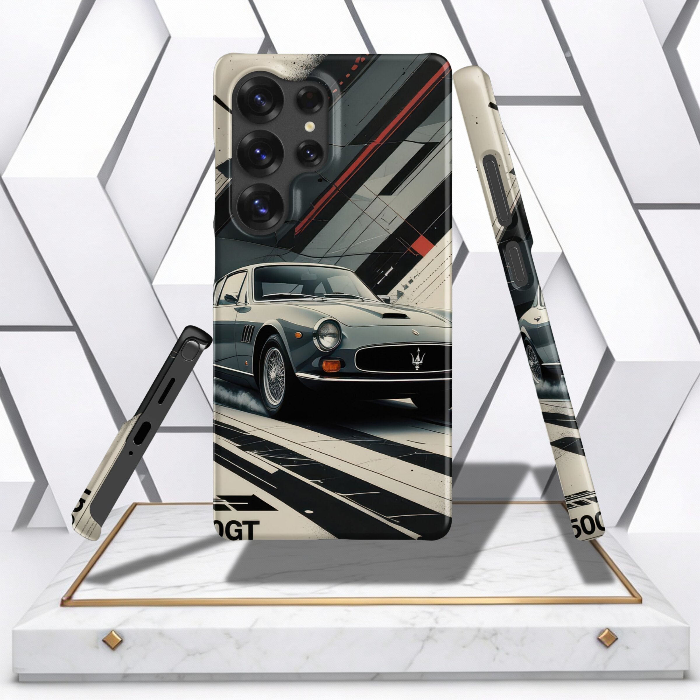 Coocosh red case designed for Samsung SCS0055, merging a durable build with stylish elements for daily protection and usability.