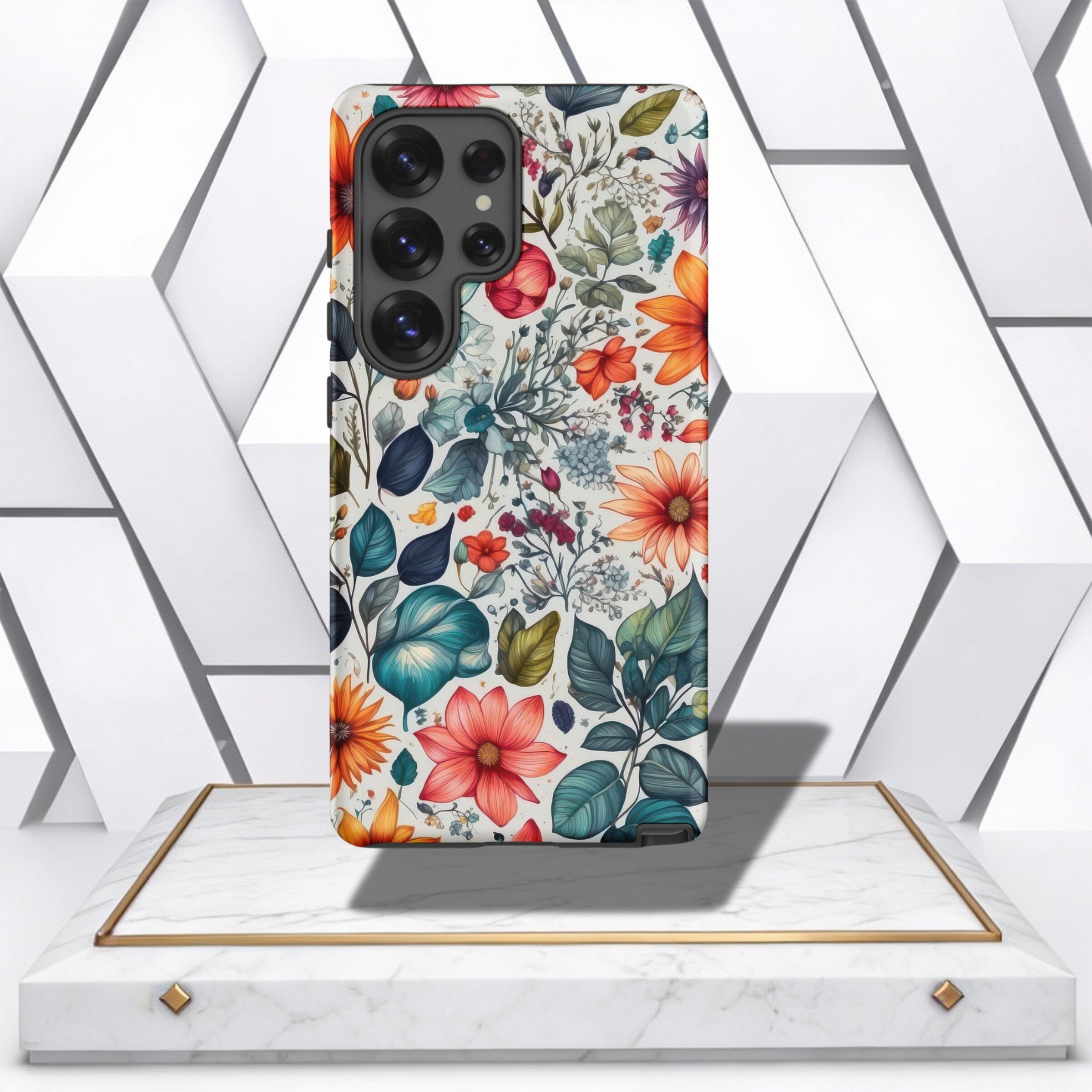 Floral Pattern Tough Case for Samsung®