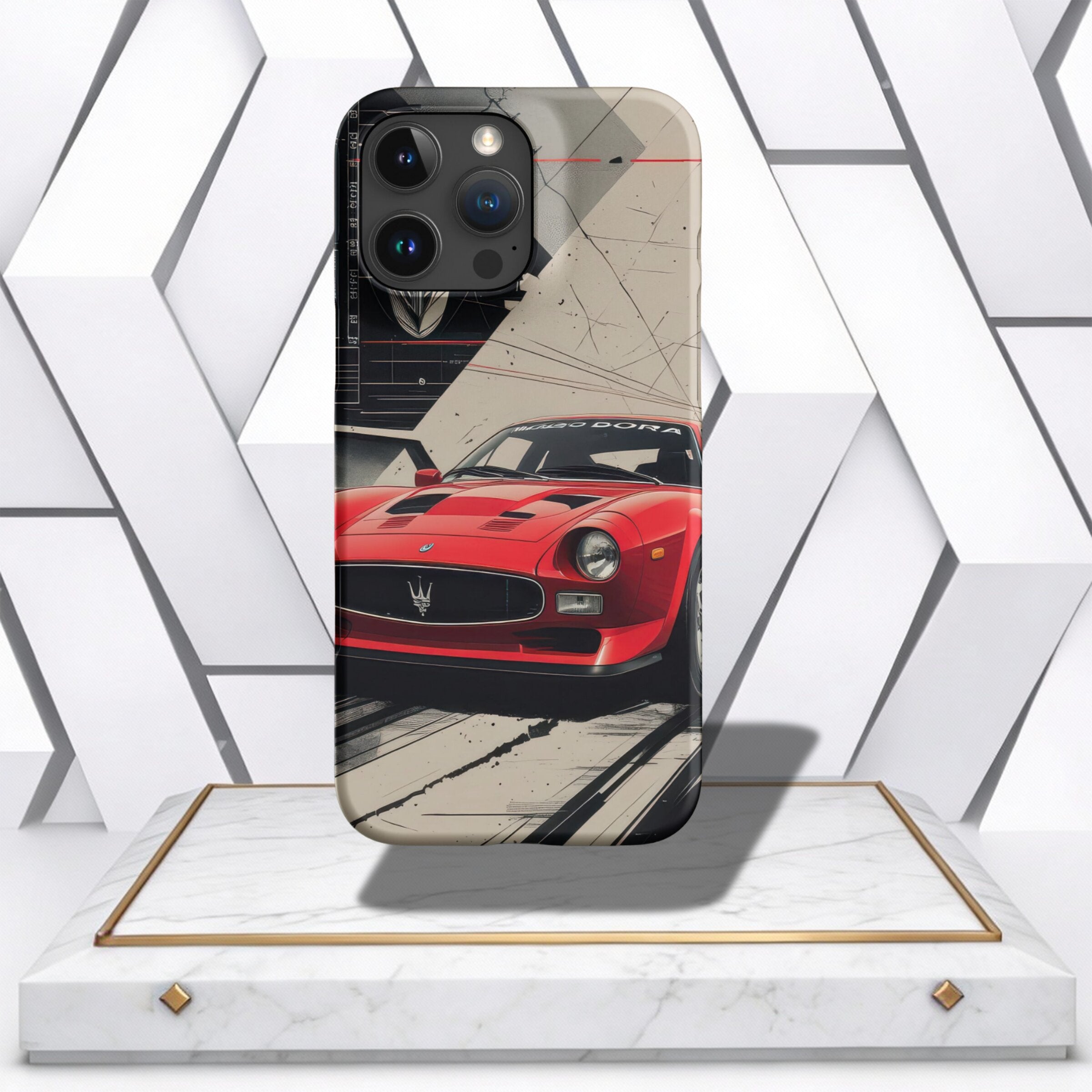 Coocosh's iPhone case delivers refined protection with a sleek red surface, perfectly tailored for those who appreciate automotive artistry in their devices.