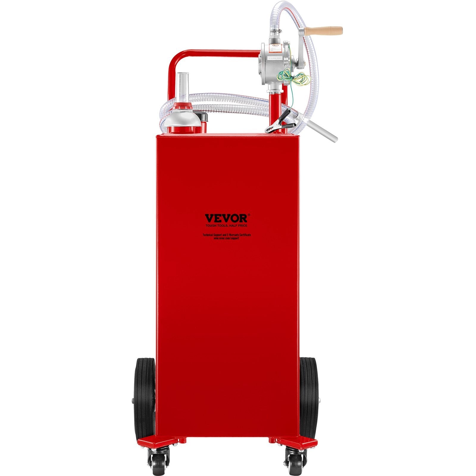 VEVOR Fuel Caddy, 35 Gallon Gas Storage Tank on 4 Wheels, Red