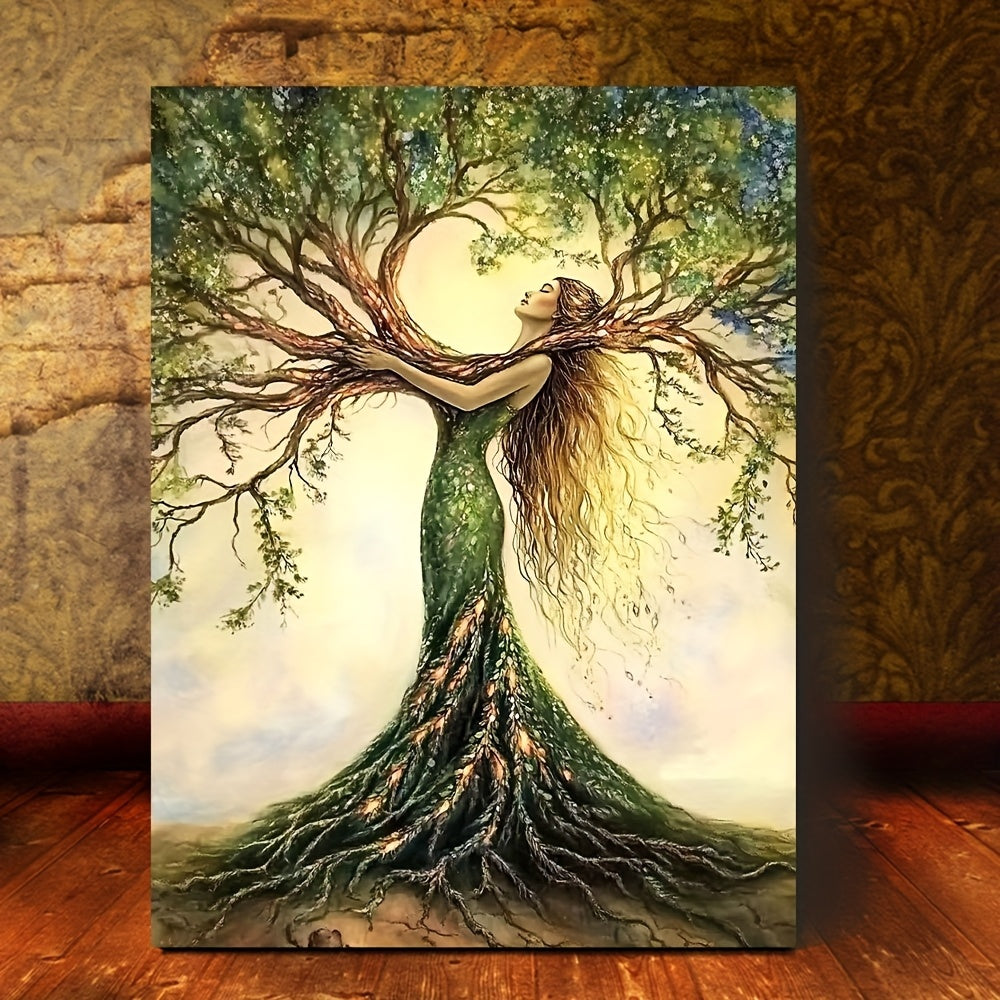 Tree of Life Wooden Framed Canvas Wall Art