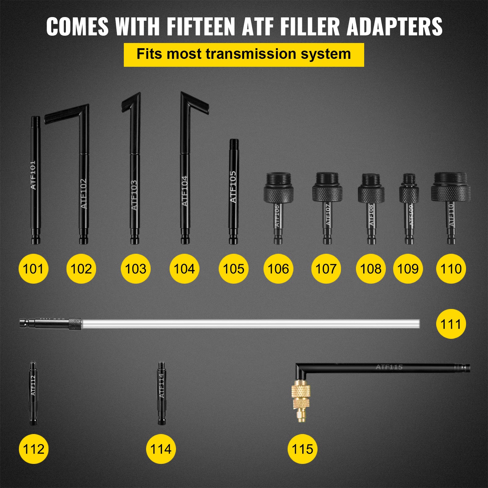 VEVOR Transmission Fluid Pump 2-Way Manual ATF Refill System – 10L, 14 Adapters