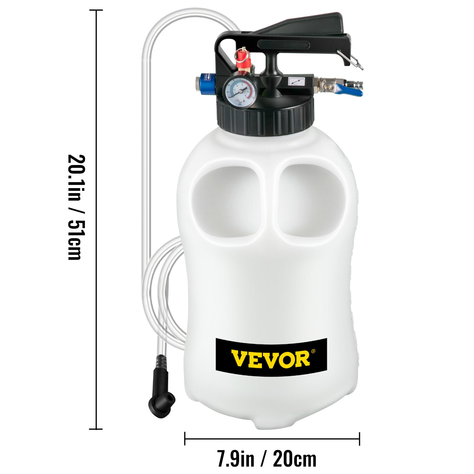 VEVOR Transmission Fluid Pump 2-Way Manual ATF Refill System – 10L, 14 Adapters