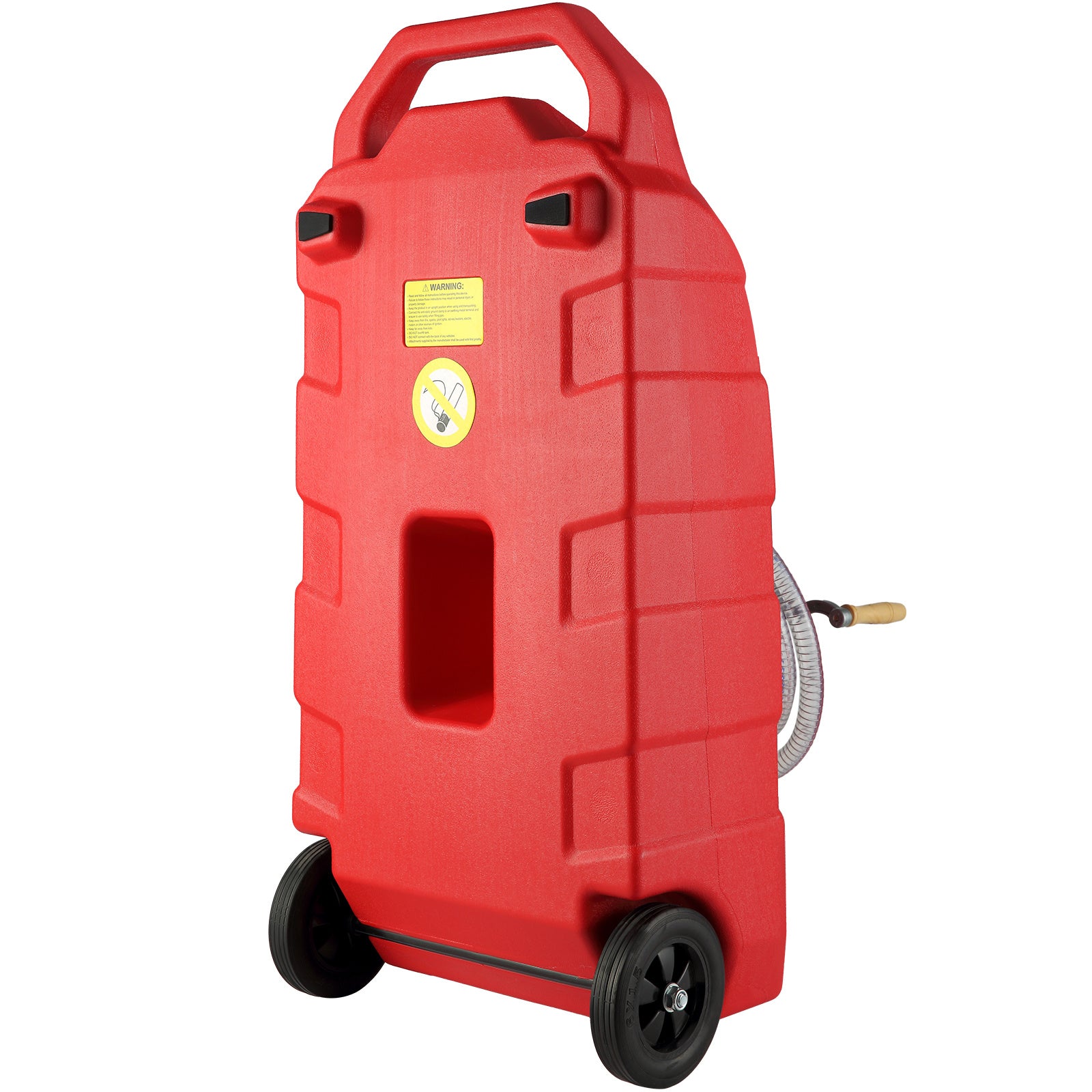 VEVOR 16 Gallon Fuel Caddy, Portable Gas Storage Tank Container With Hand Rubber Wheels