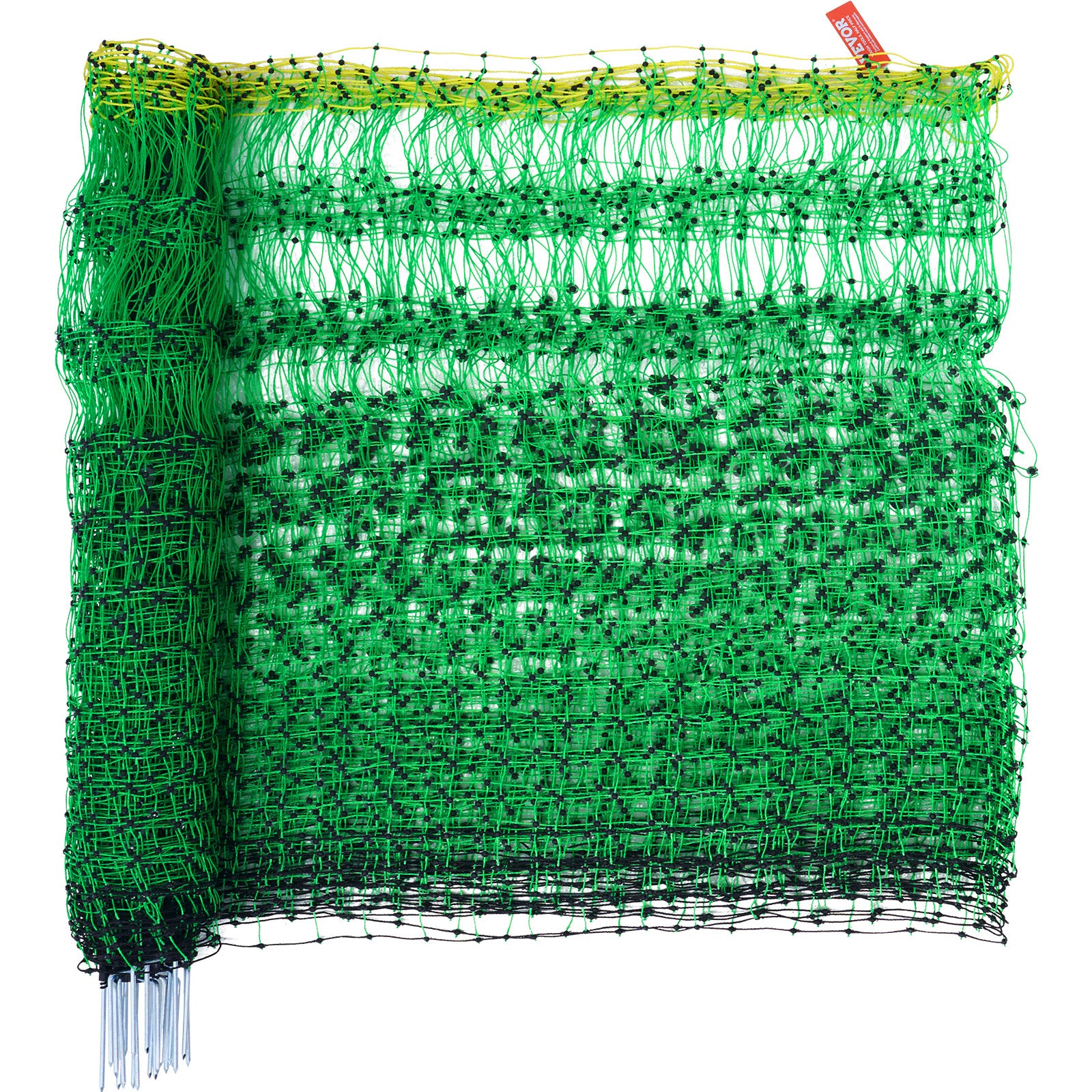 VEVOR Electric Fence Netting, 48inH X 168in L, PE Net Fencing Kit With Posts & Double-Spiked Stakes