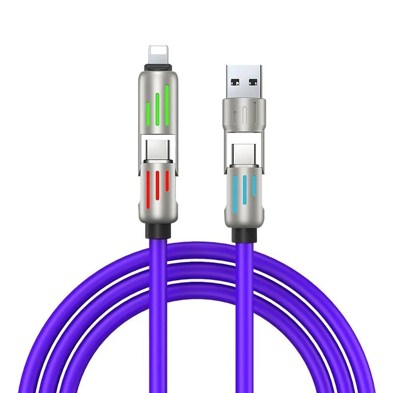4-in-1 Multi Charging Cable – USB-A/USB-C to USB-C/Micro/Lightning