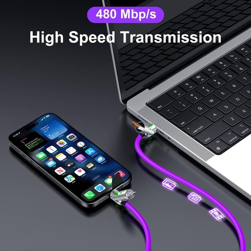 4-in-1 Multi Charging Cable – USB-A/USB-C to USB-C/Micro/Lightning