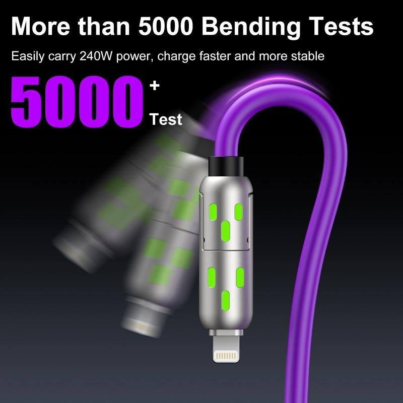 4-in-1 Multi Charging Cable – USB-A/USB-C to USB-C/Micro/Lightning