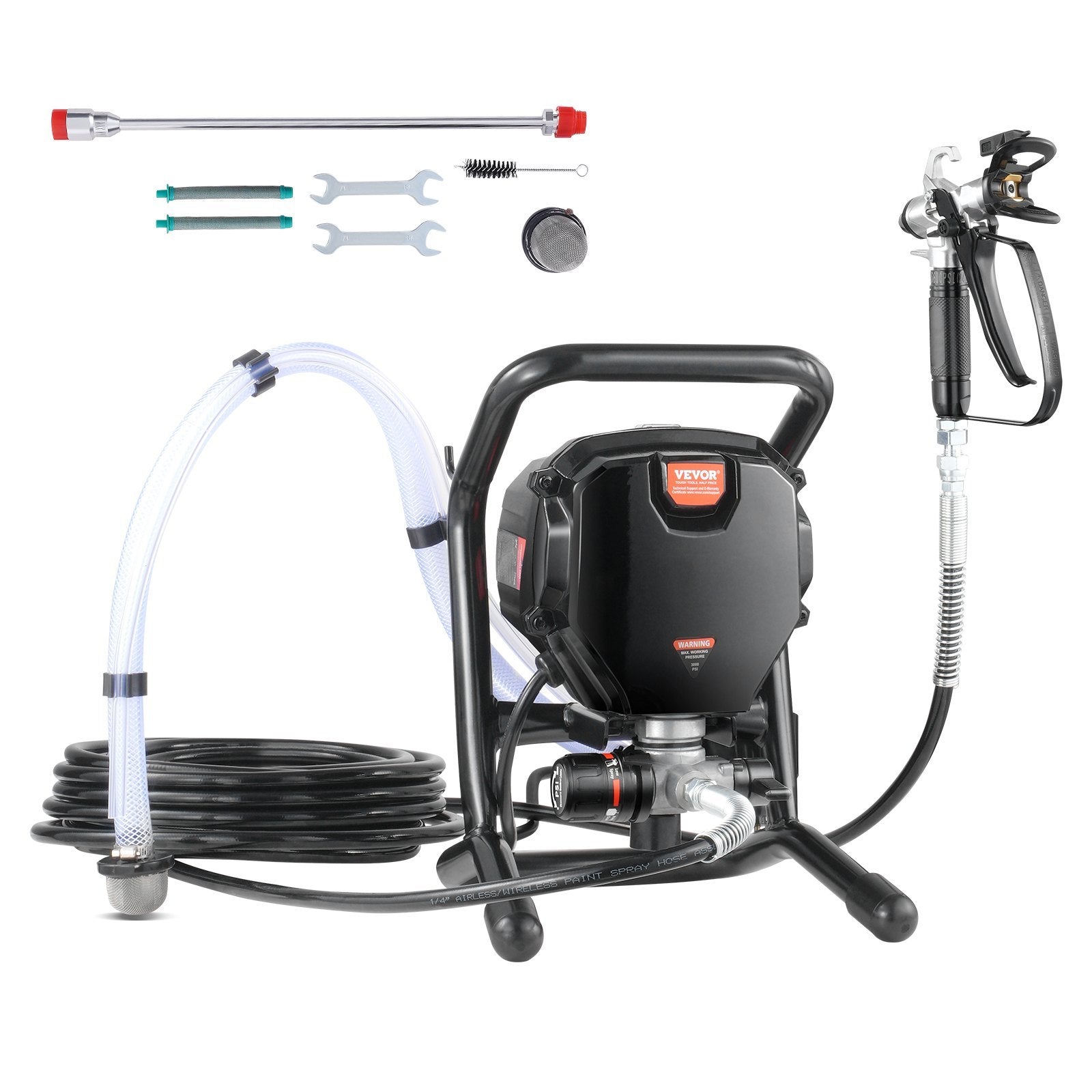 VEVOR Stand Airless Paint Sprayer, 3000PSI 750W