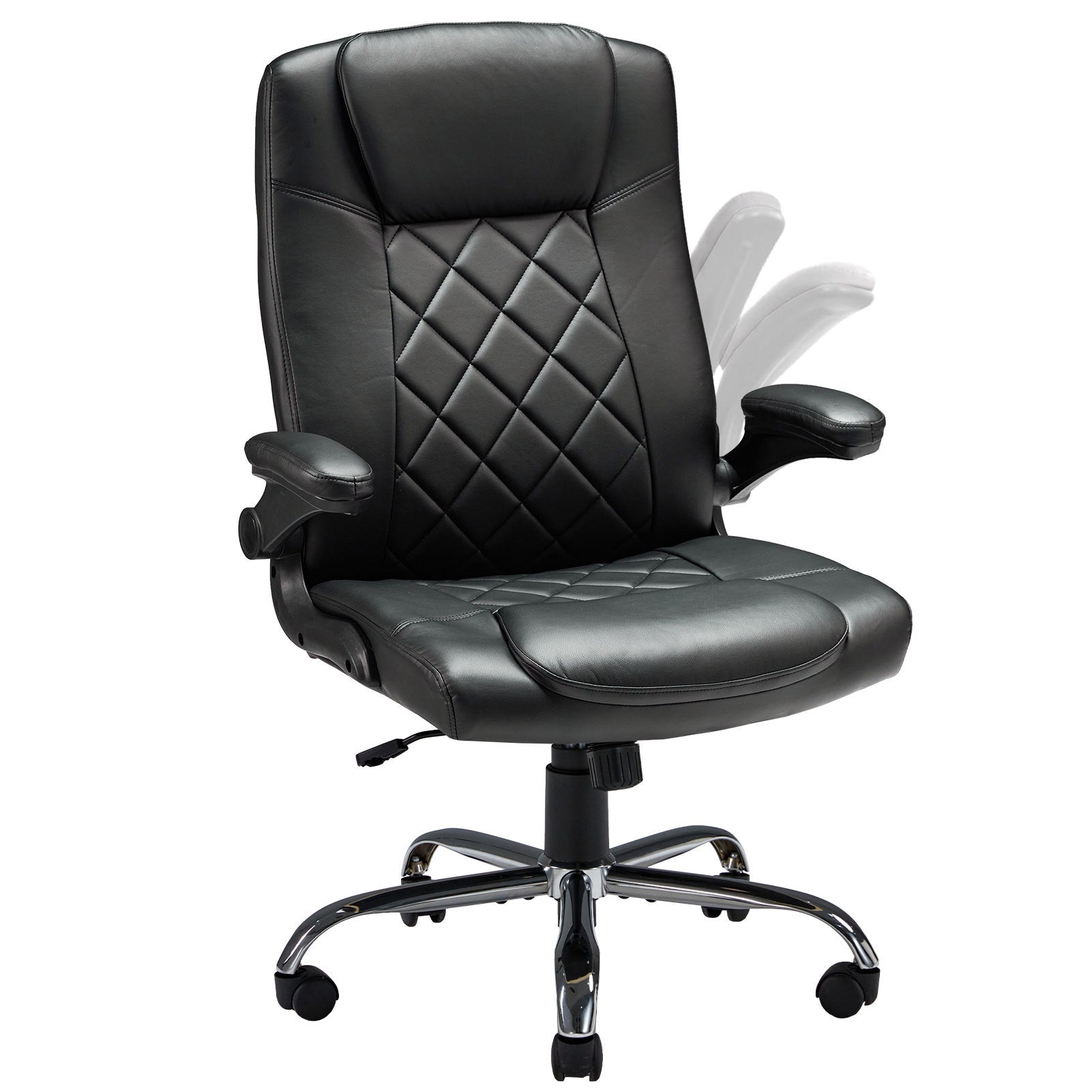 Leather Executive Office Chair Arm Rocking - View 7