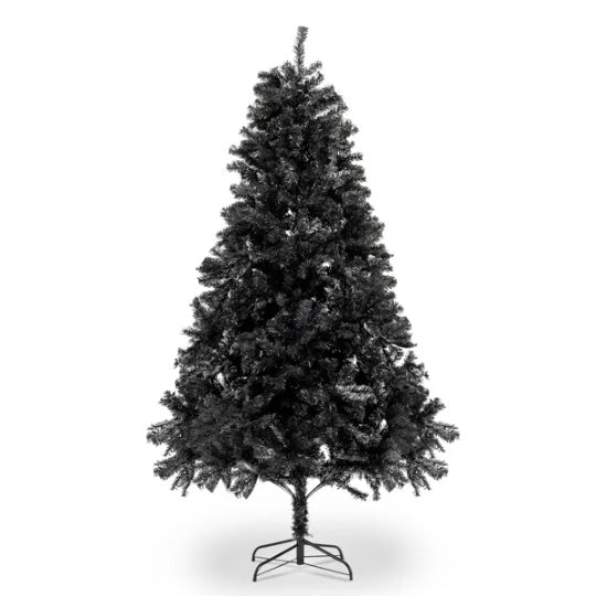 FCH 7ft 1500-Branch PVC Branch Iron Bracket Christmas Tree - Black