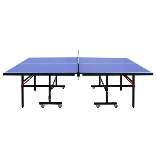 CYDD 8ft Mid-Size Foldable Table Tennis Table Set – Indoor Ping Pong Table with Net, 2 Paddles & 3 Balls