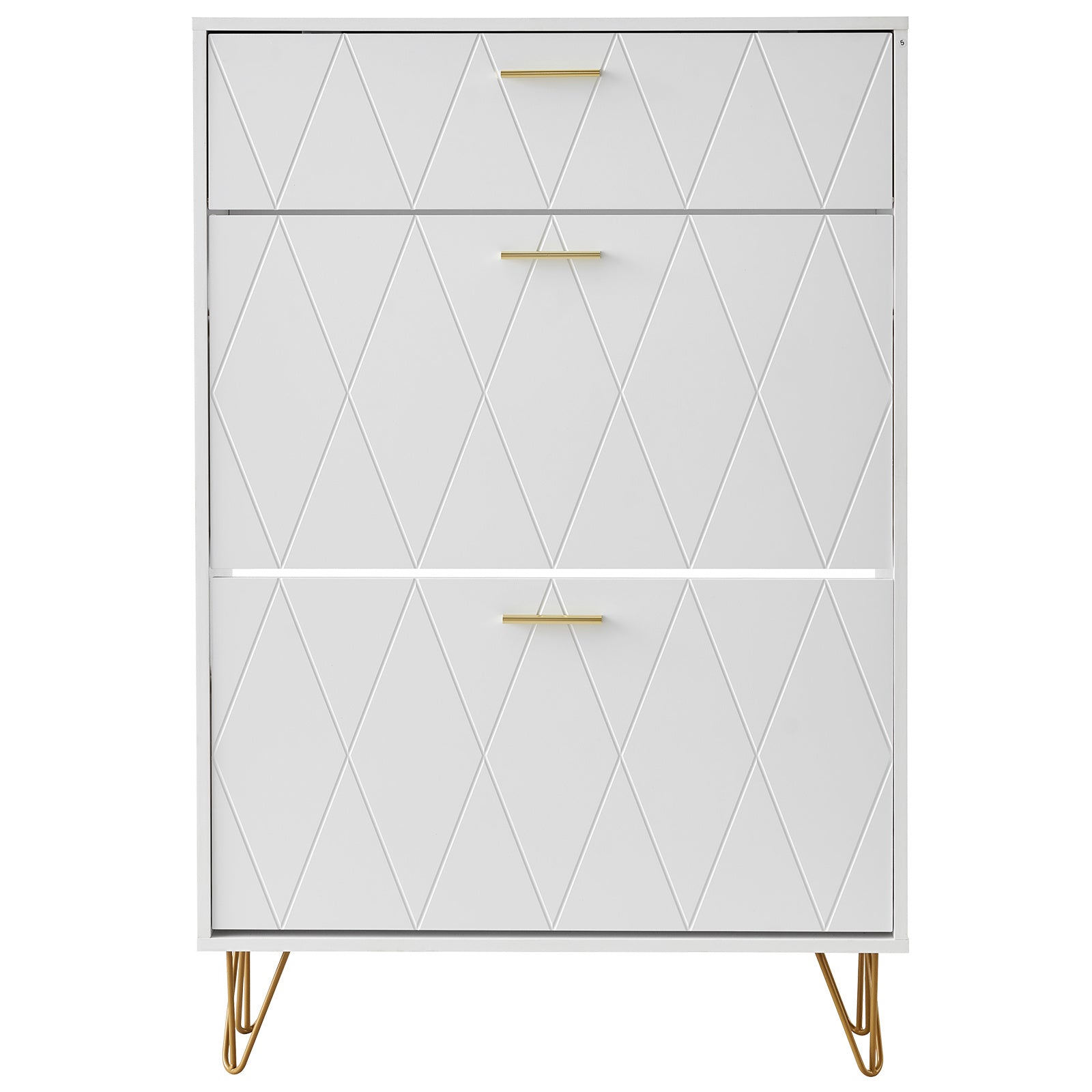 VEVOR Shoe Cabinet With 3 Flip Drawers, Shoe Storage Cabinet For Entryway, Free Standing Shoe Storage Organizer