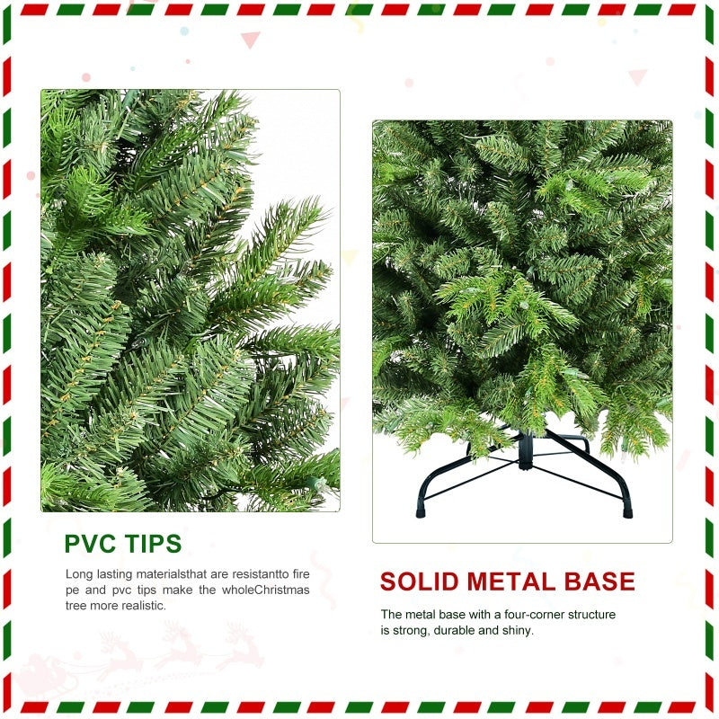 PE/PVC Mixed Artificial Christmas Tree - Green (5ft–9ft)