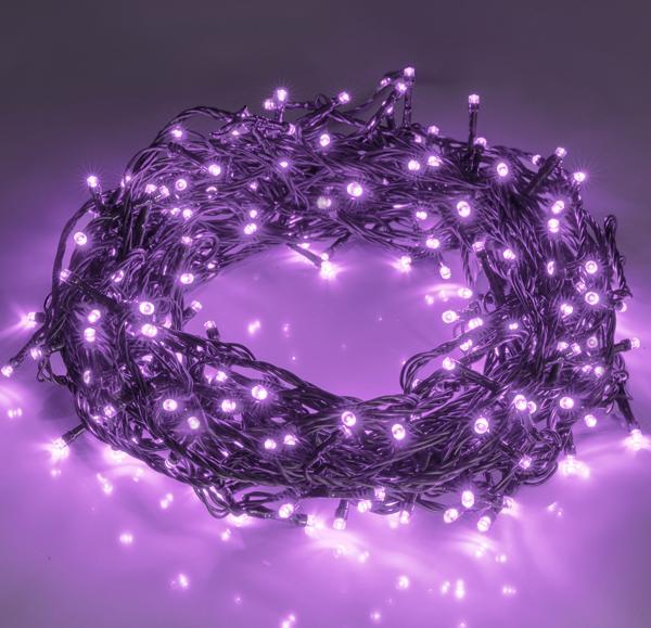 200pcs 66ft Halloween Fairy String Lights 8 Lighting Modes Mini Plug-in String Lights Indoor And Outdoor Christmas Garden Wedding Party Decoration Purple