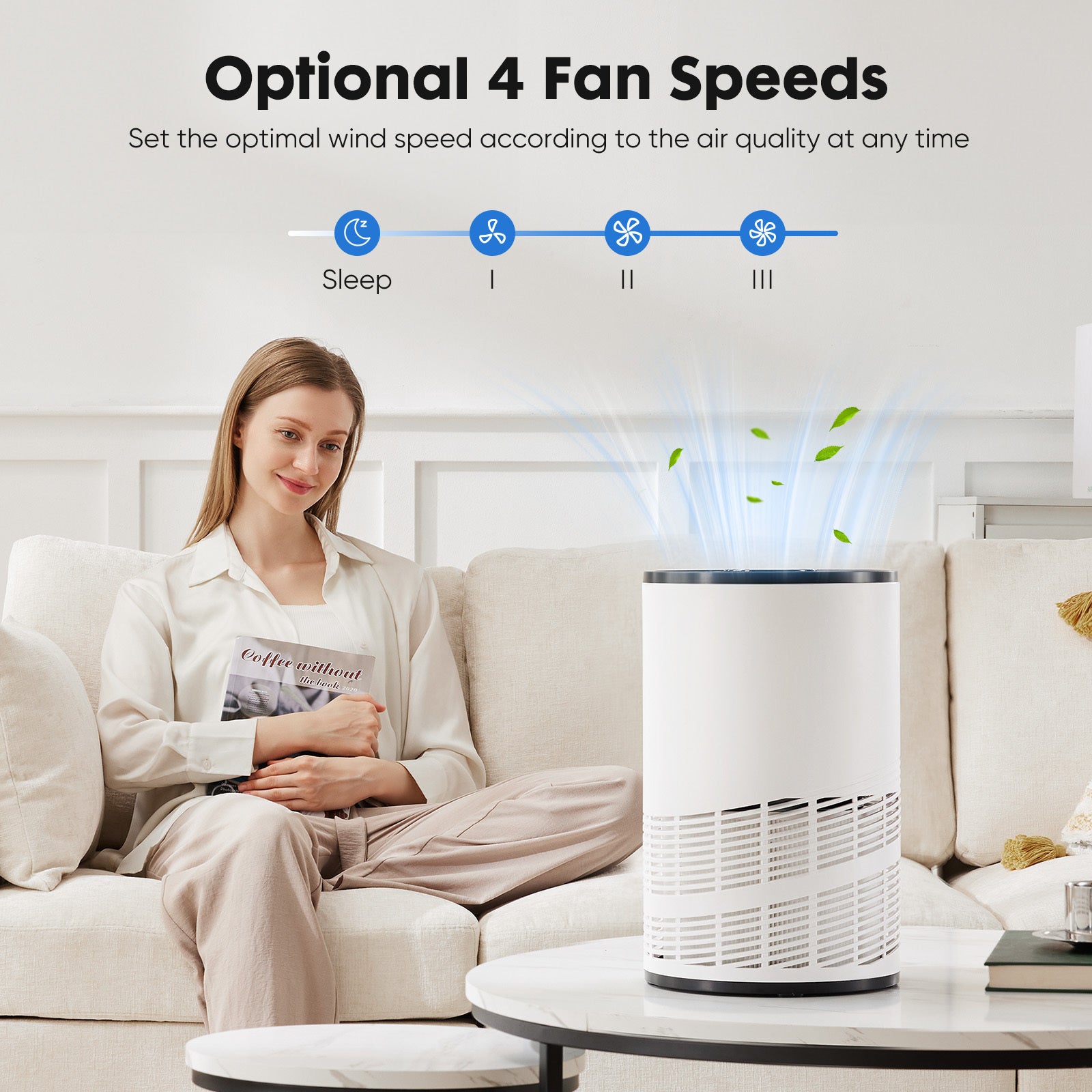yuting Home Air Purifier — True HEPA, CADR 210, Ultra-Quiet