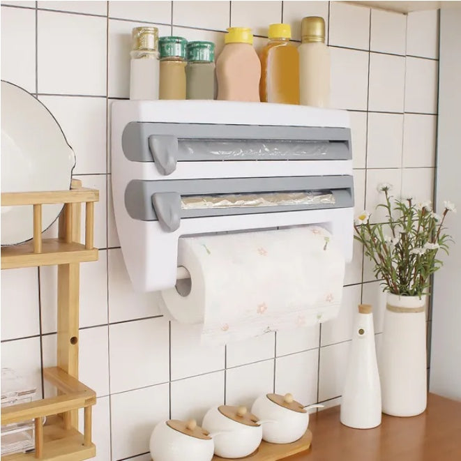 Kitchen Roll Distributor — Paper Roll Holder & Plastic Film/Foil Organizer (dbjjj)