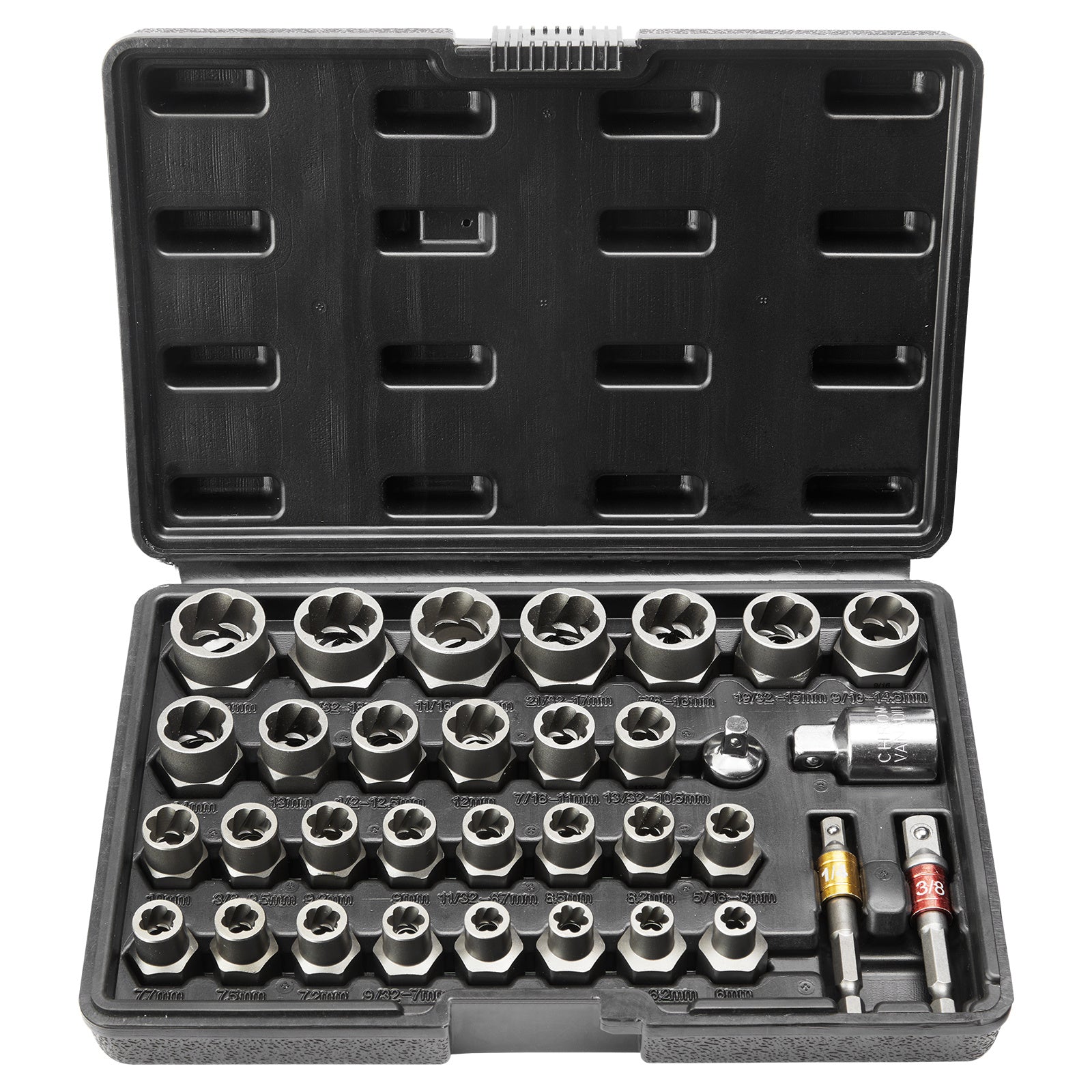 VEVOR 29-Piece Bolt & Nut Extractor Set, CR-MO Steel, 6–10mm with Case