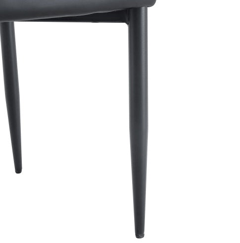 CYDD Black Minimalist Ergonomic Dining Chairs — Pack of 4