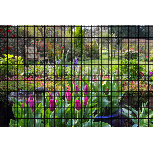 24in x 50ft Black Vinyl-Coated Hardware Cloth 2" x 3" 16GA Welded Wire Mesh Fence