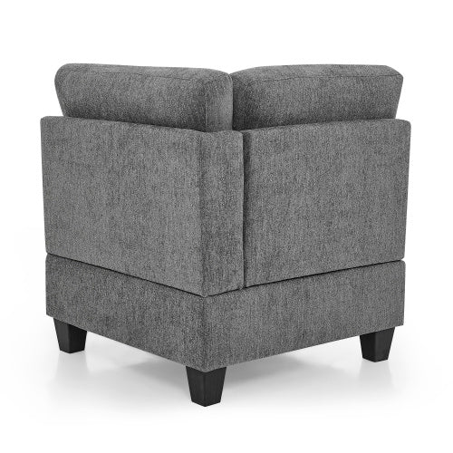 Corner Sofa for Modular Sectional — Grey Chenille (31.5" x 31.5" x 36.5")