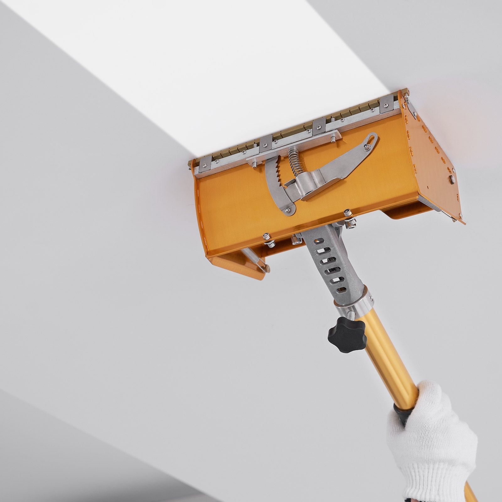 VEVOR Drywall Flat Box, 10-Inch Wide Quick Clean, Aluminum Finishing Mud Box For Plasterboard, Wallboard, Sheetrock, Bonus Mudguard, Extra 2 Stainless Steel Blades