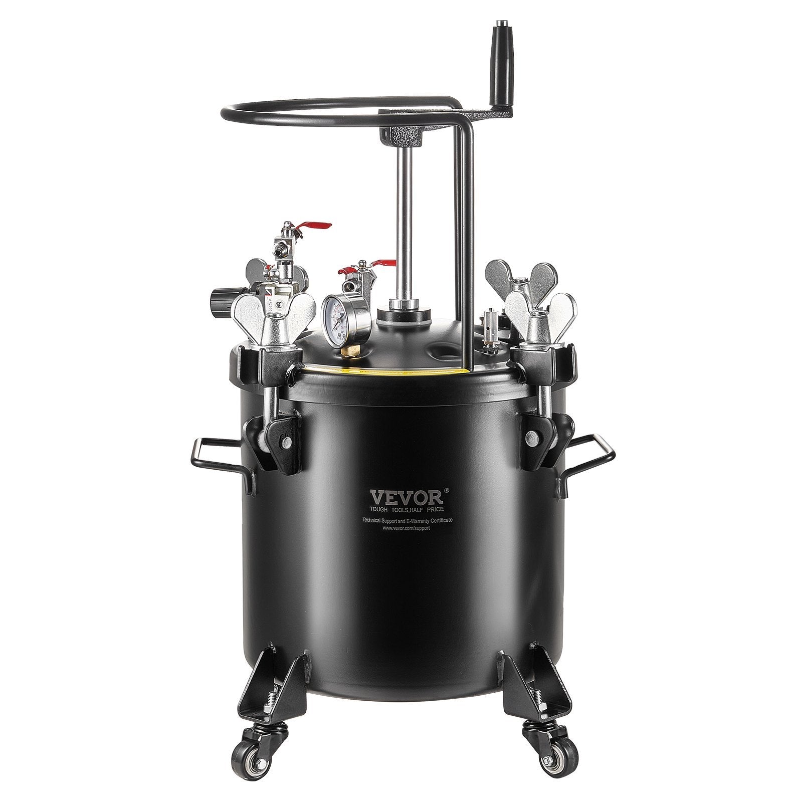 VEVOR Spray Paint Pressure Pot Tank 20L (5gal) With Casters
