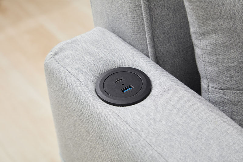 Futon Chair Bed Convertible 3-in-1 Pull-Out Sleeper with USB Ports, Wear-Resistant Leather Armchair Bed for Living Room