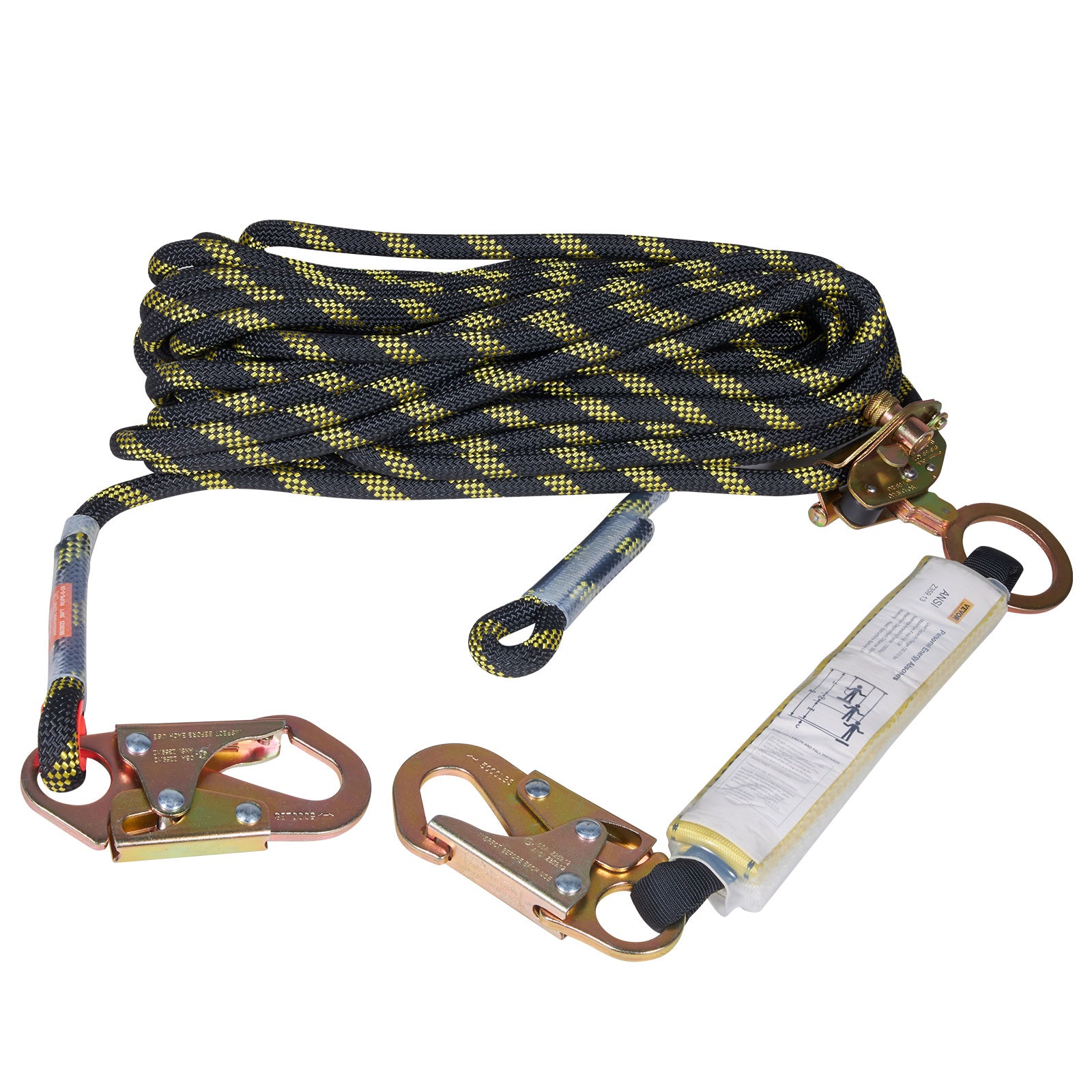 VEVOR Vertical Lifeline Assembly — 0.55in x 50ft Polyester Fall Protection Rope, 30 KN